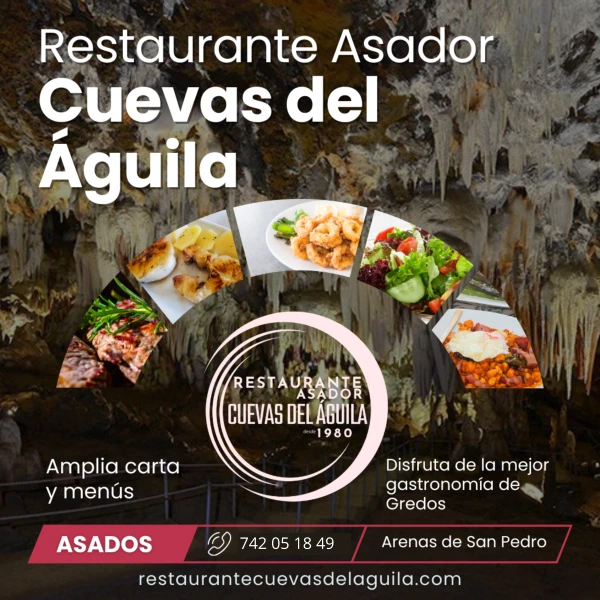 Restaurante Asador Cuevas del Águila, Carnes y asados, menús, celebraciones, bodas, comuniones, comidas grupos y excursiones, chuletón de Ávila
